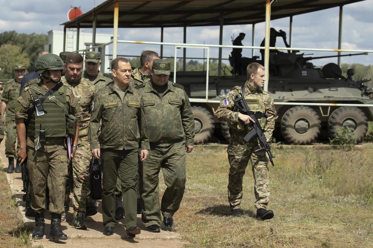 In July 2023, Dmitry Medvedev came to the camp to then ”report on the political and combat training of future special operation participants” to Vladimir Putin