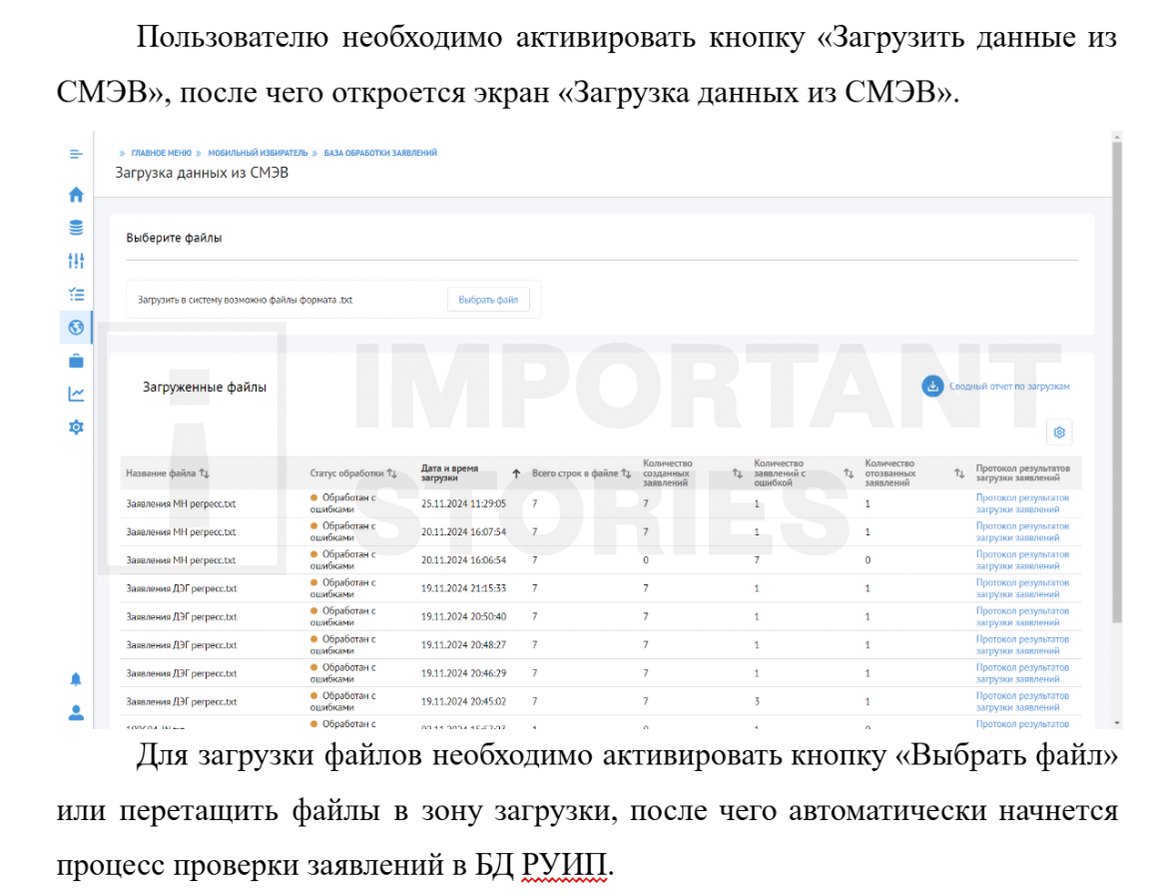 At the second step, a system administrator can upload a CSV file containing voter data, after which a verification against the RUIP database will automatically begin