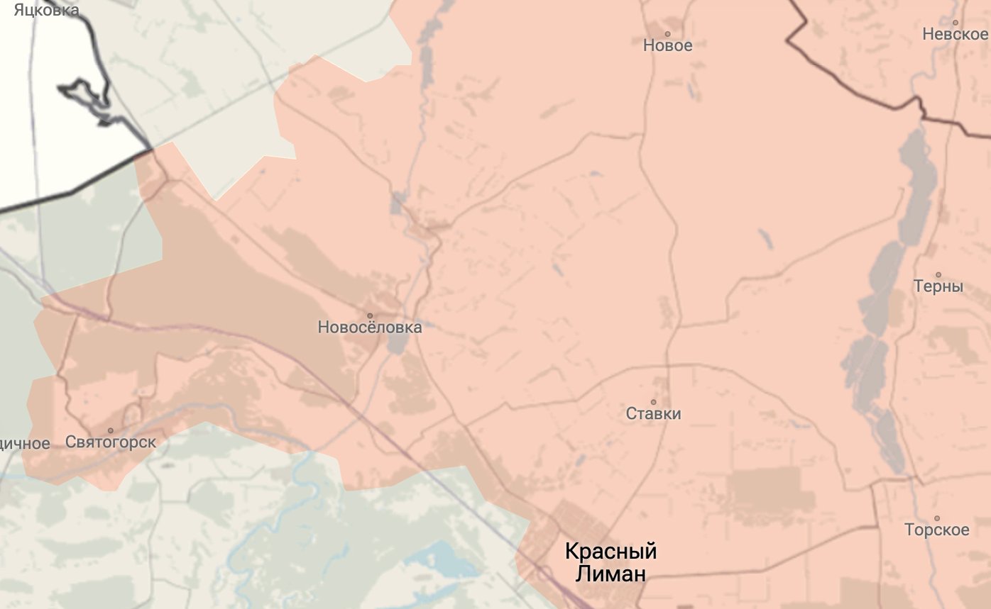 Положение под Лиманом по версии Минобороны России