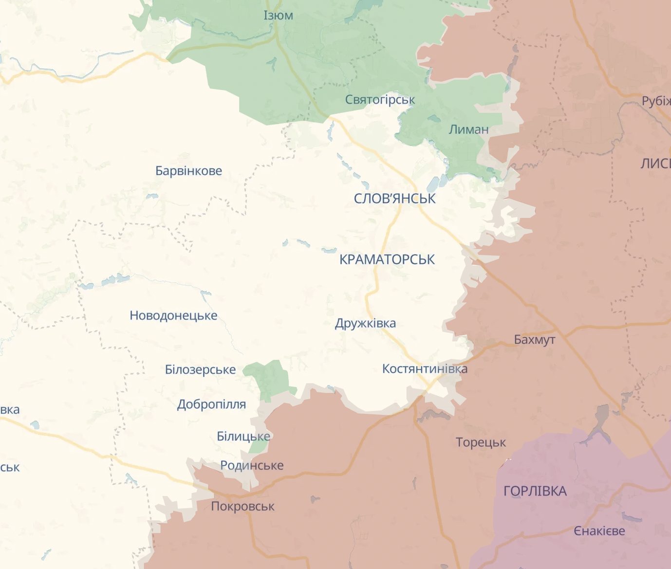 Фронт в Донецкой области