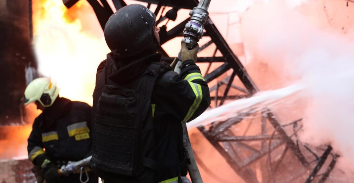 Пожар на энергетическом объекте в Днепропетровской области