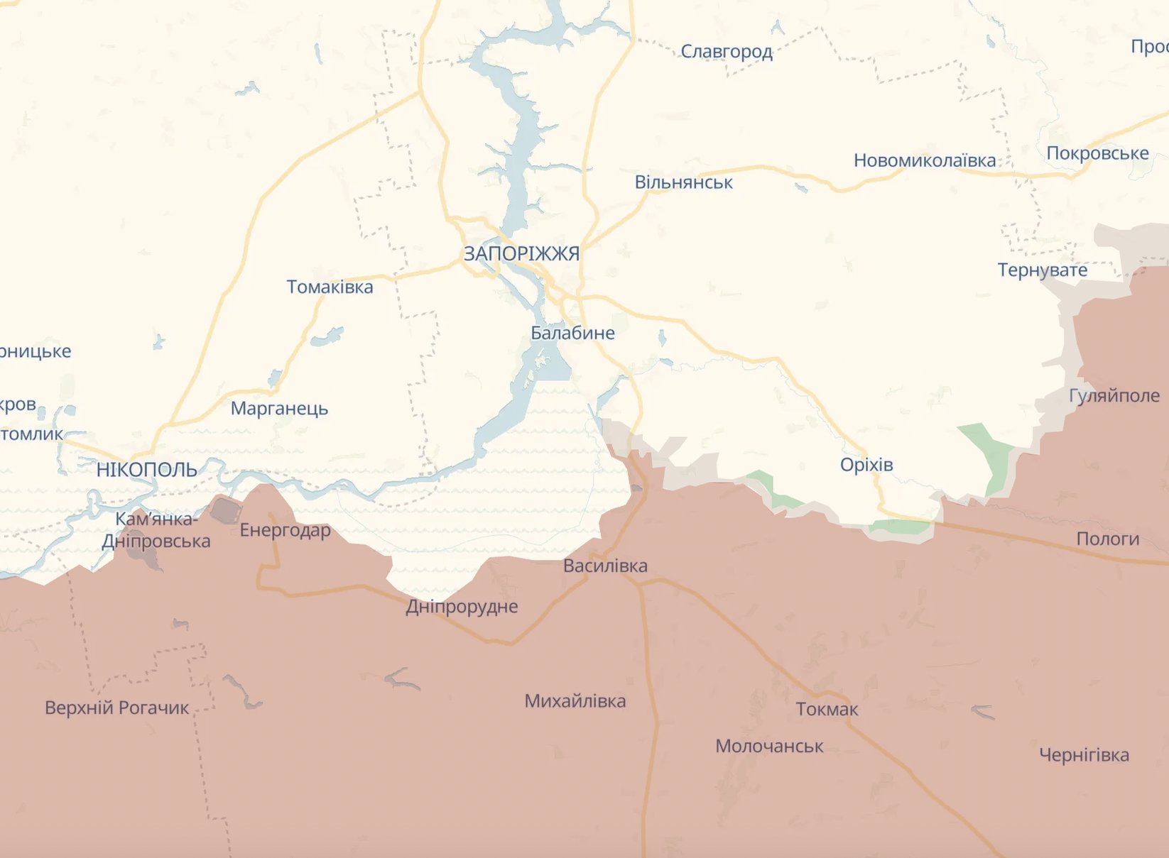 Фронт в Запорожье