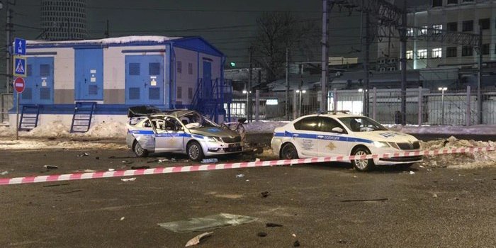 Смертник подорвал в Москве полицейскую машину и убил сотрудника ДПС