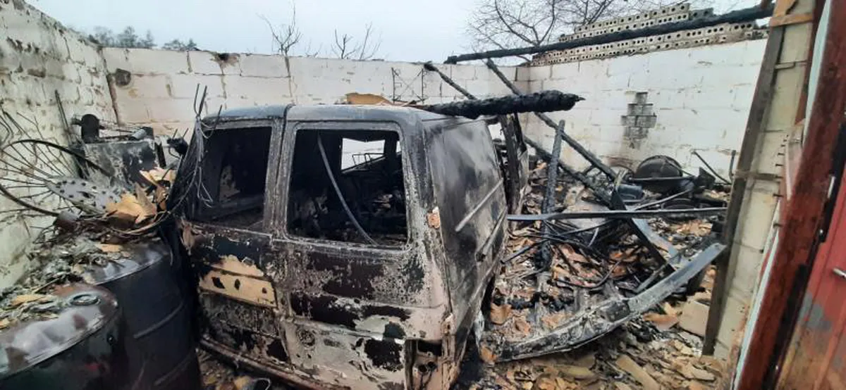 Машину семьи Юлии сожгли российские военные