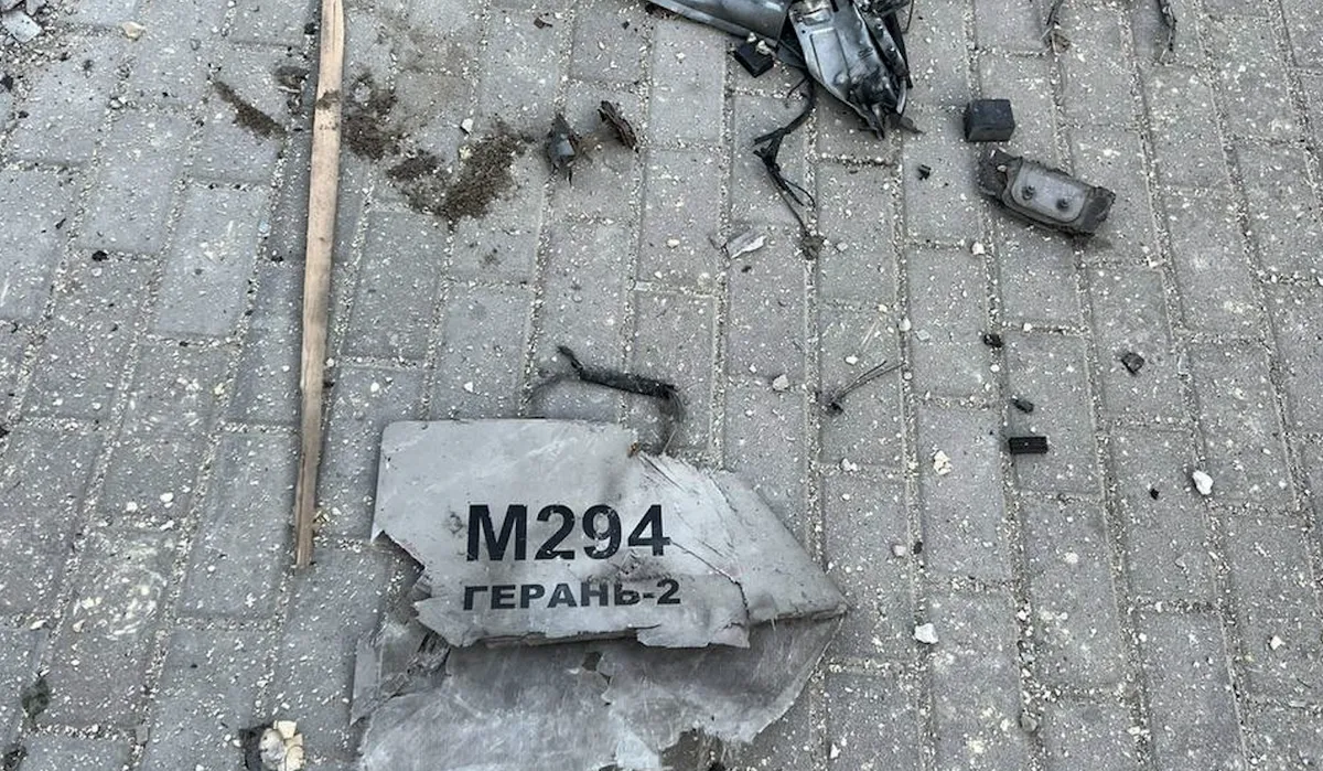 Обломки дрона в Киеве