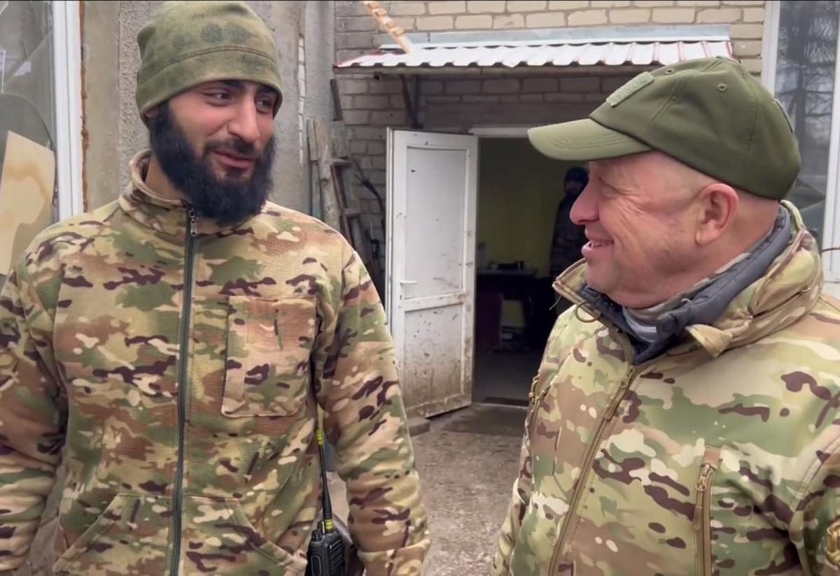 Командир «Армянского батальона» Айк Гаспарян с Евгением Пригожиным