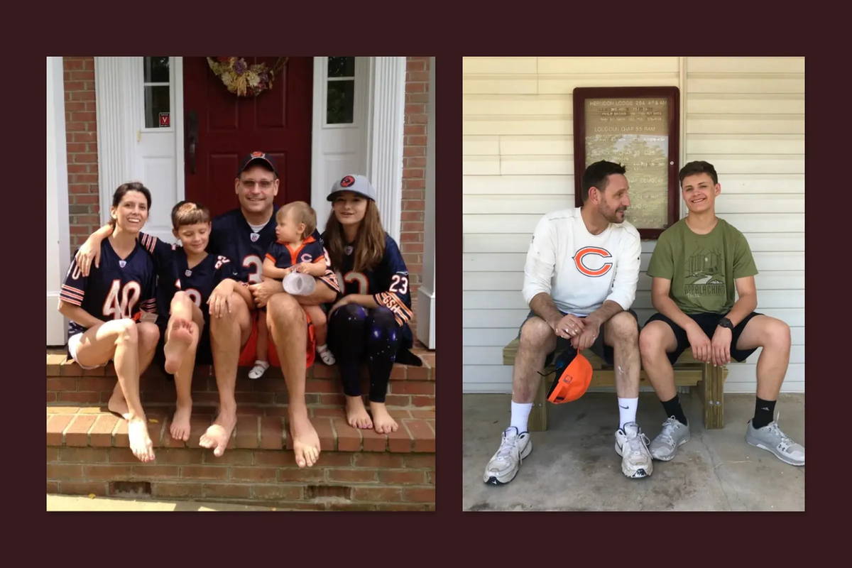 The Gloss family: parents, Michael, his younger and older sister