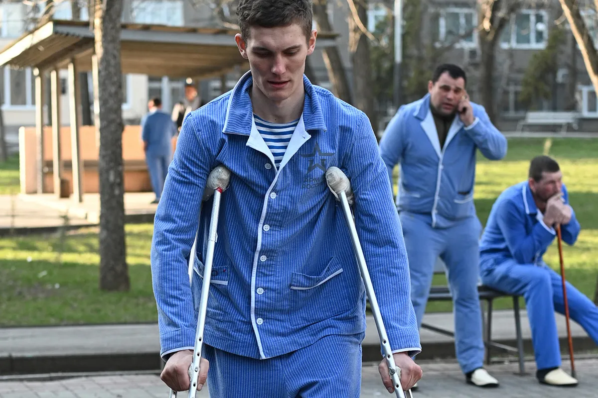 Раненые российские военнослужащие в госпитале в Ростове-на-Дону. 26 марта 2022 года