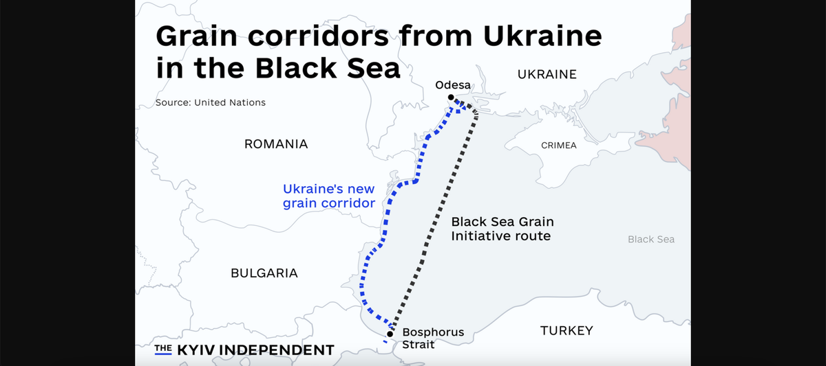Пока действовала зерновая сделка, суда шли к Босфору напрямую, теперь — вдоль побережья