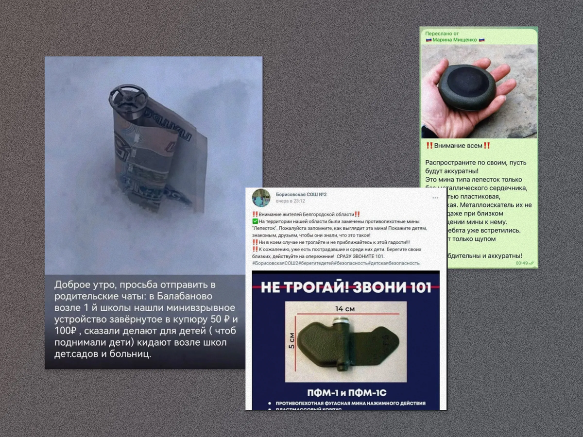 Concerned parents flooded school group chats with fake “evidence” of Ukrainian saboteurs scattering mines 