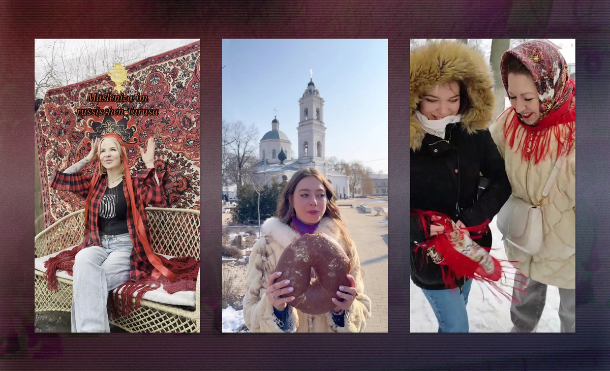 Maria Butina is accompanied by foreign bloggers — patriots of Russia (pictured — in the Kaluga Oblast) on her trips around the country