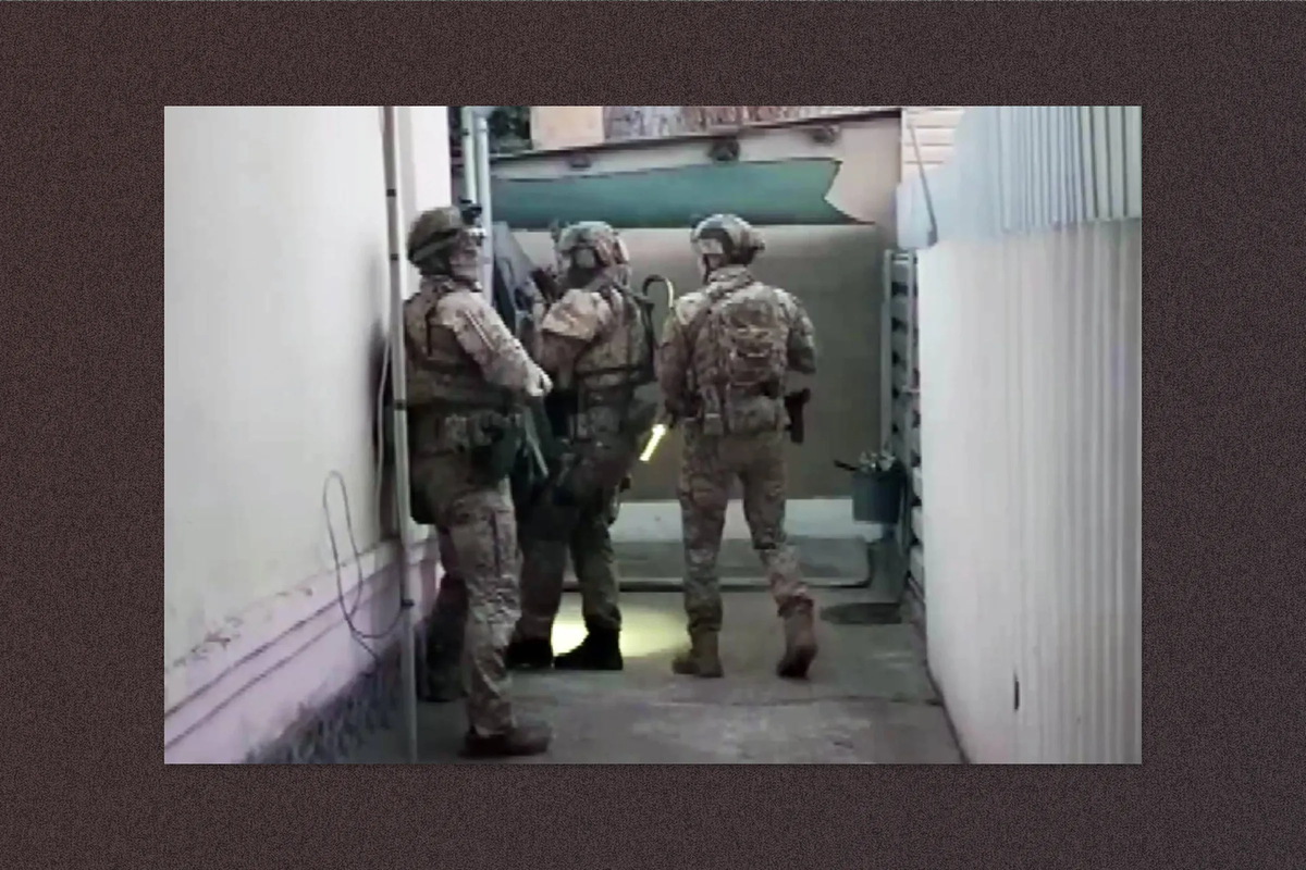 A frame from a video of “terrorism prevention operations” regularly distributed by the FSB press service