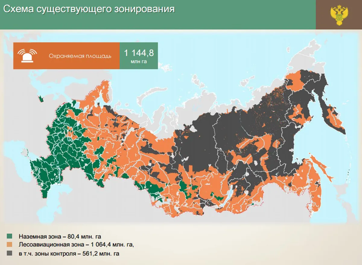 Половина лесов России входят в «зону контроля», на которой Минприроды разрешило не тушить пожары