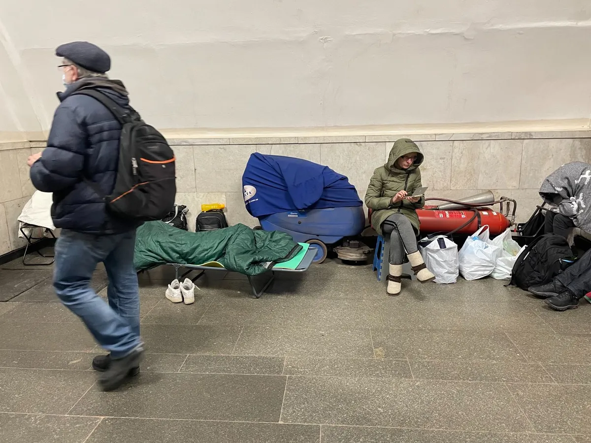 Киев, метро «Крещатик». 25.02.2022