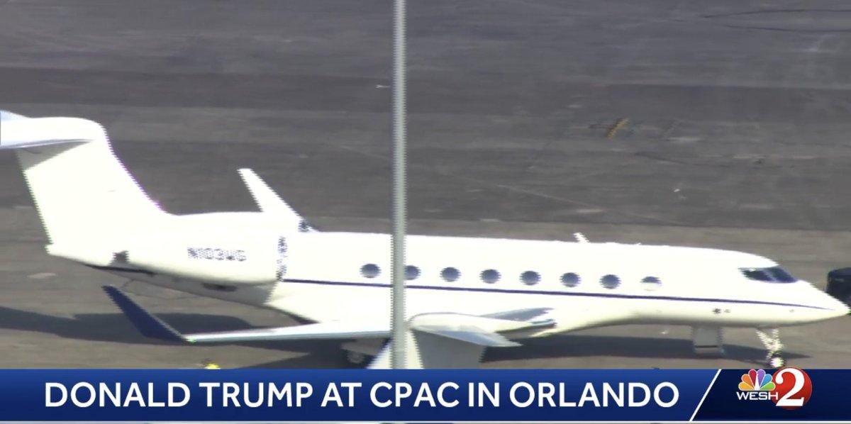 Трамп летал на этом самолете в Орландо