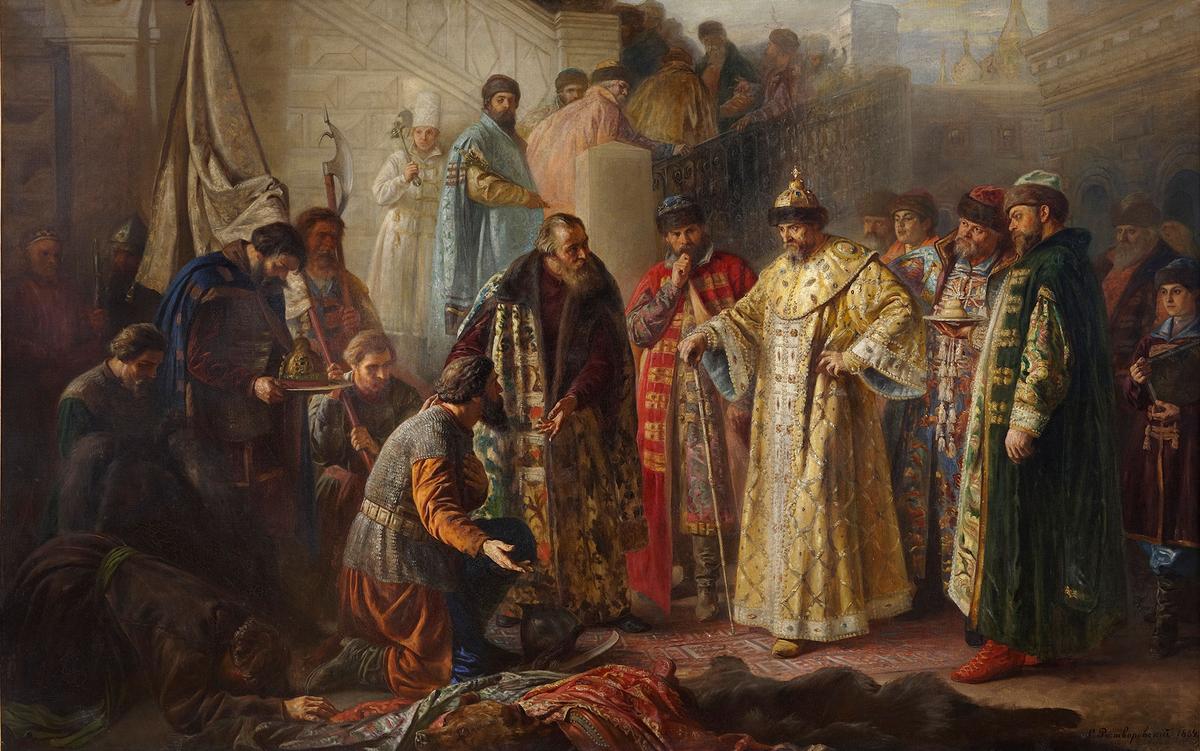 Третий Рим XVI века. Картина Станислава Ростворовского «Послы Ермака перед Иваном Грозным»