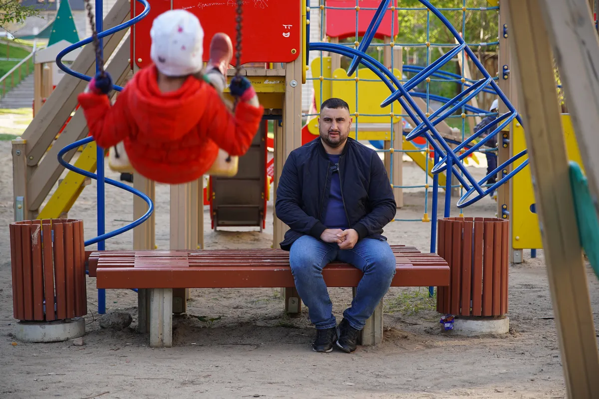 Aram Machkalyan with his daughter. May 2021