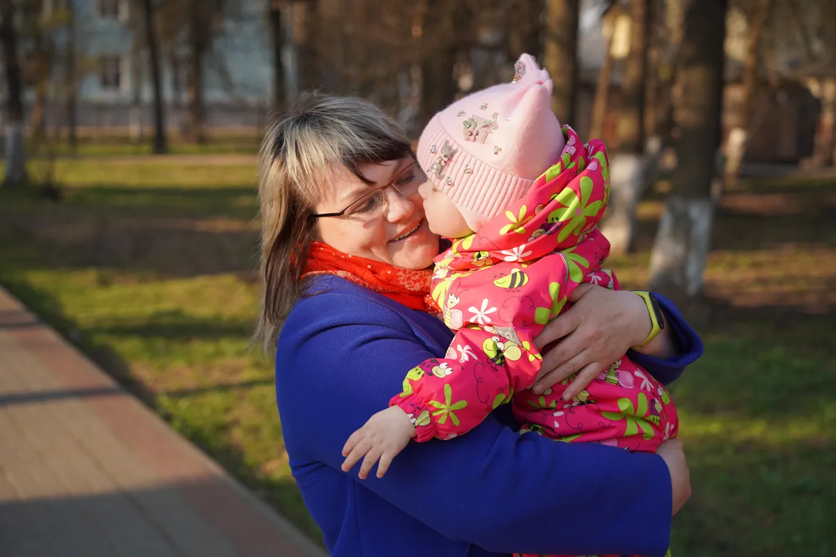 Yekaterina Pulcheva with daughter Polina. May 2021