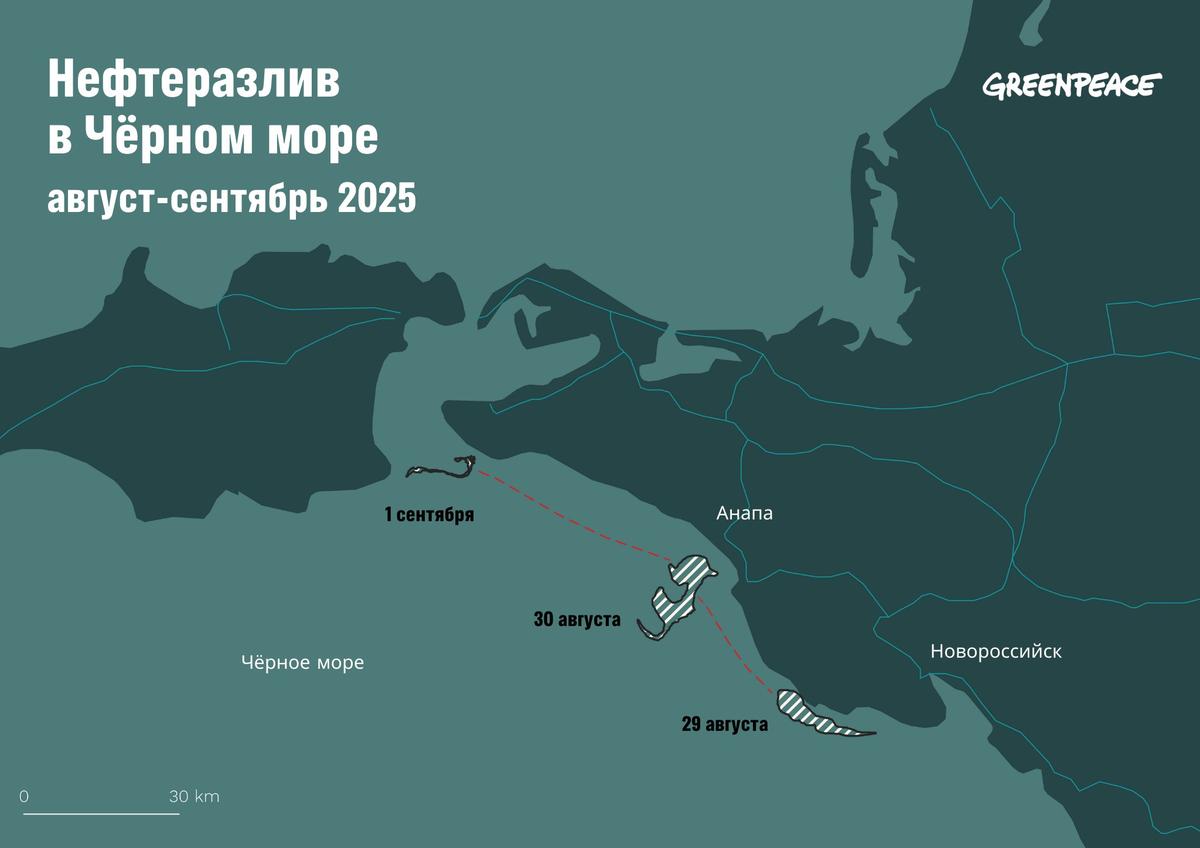 Движение пятна нефти 