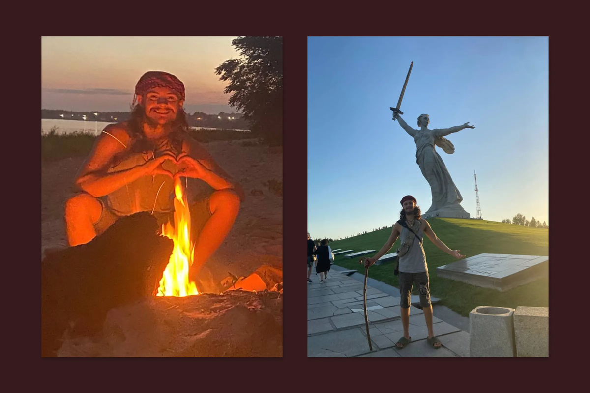 Gloss on tour in Russia, at the campfire in Taganrog and at the Motherland Calls monument in Volgograd