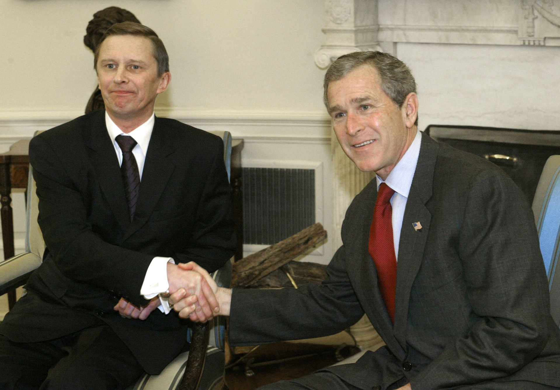Сергей Иванов и президент США Джордж Буш-младший, 2002 год