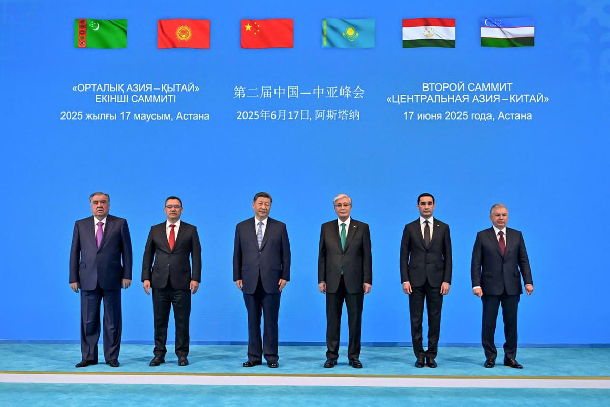 China’s influence (President Xi third from left) in Central Asia is growing rapidly