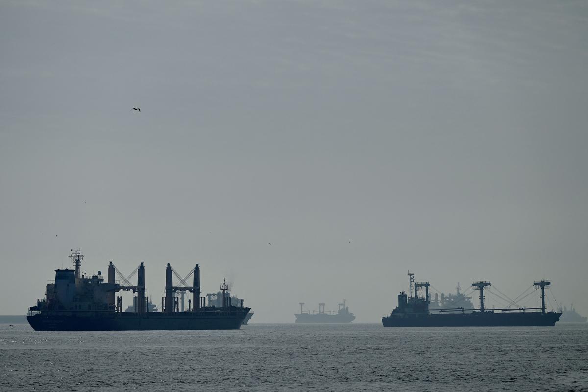 Корабли с украинским зерном в проливе Босфор, 31 октября