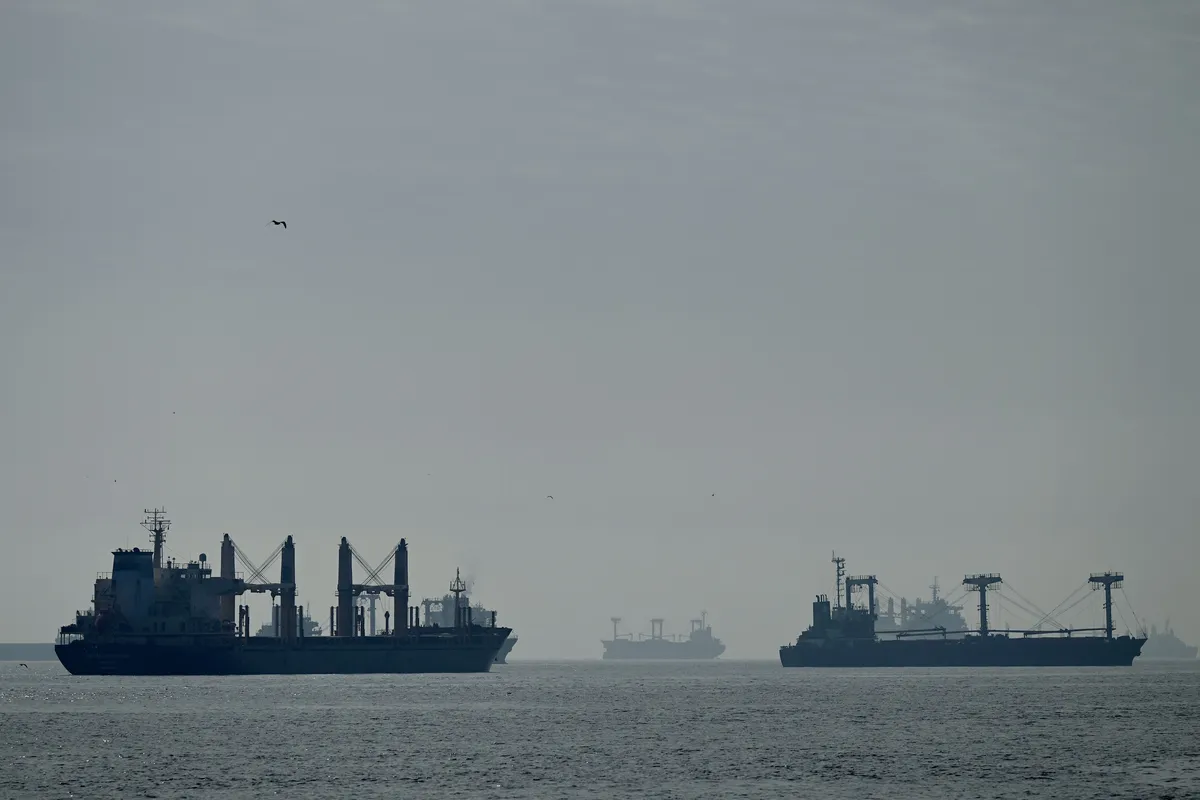 Корабли с украинским зерном в проливе Босфор, 31 октября