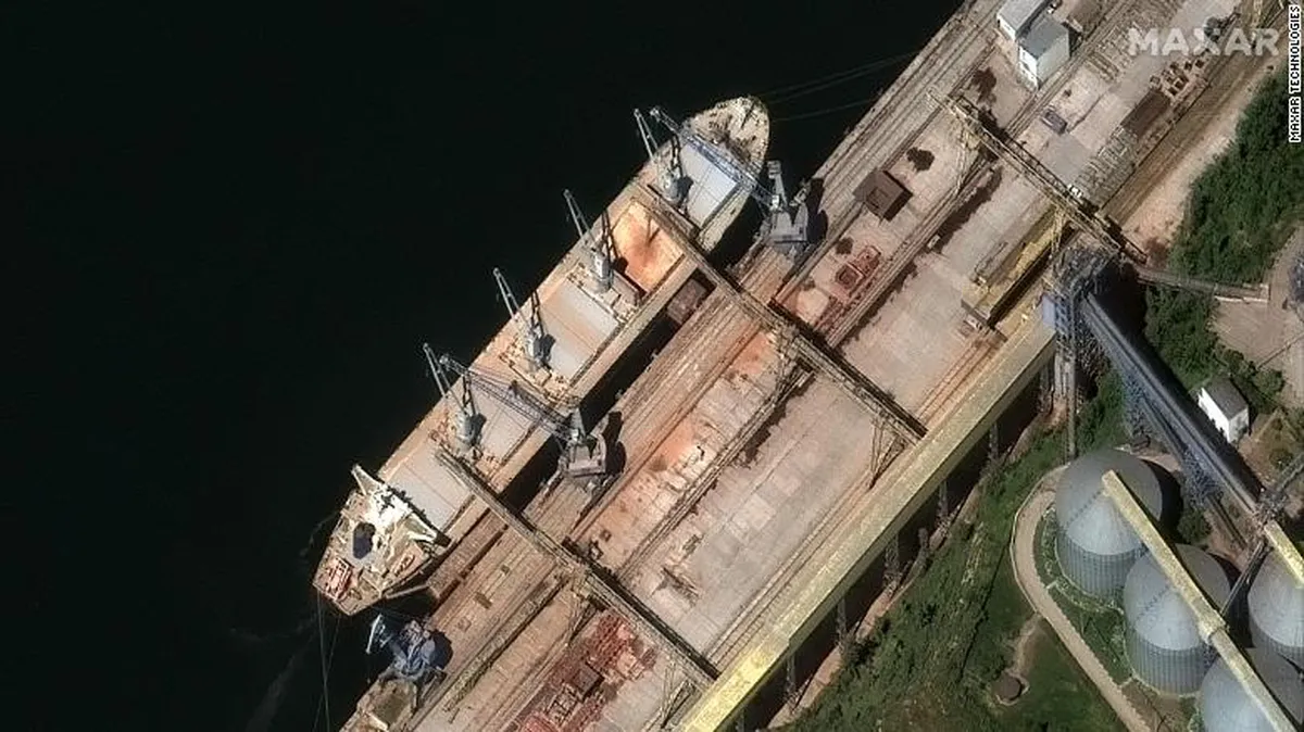 The Russian military has not only blocked grain stocks at Ukrainian ports but also, according to media reports, is stealing from the supplies. CNN published a satellite image of a Russian vessel, which, according to the authors of the investigation, was transporting grain stolen in Ukraine from Crimea to Syria. CNN journalists identified the vessel as the bulk carrier ship, the Matros Pozynich. According to CNN, it is one of three Russian vessels involved in the trade of grain that was stolen from Ukraine.