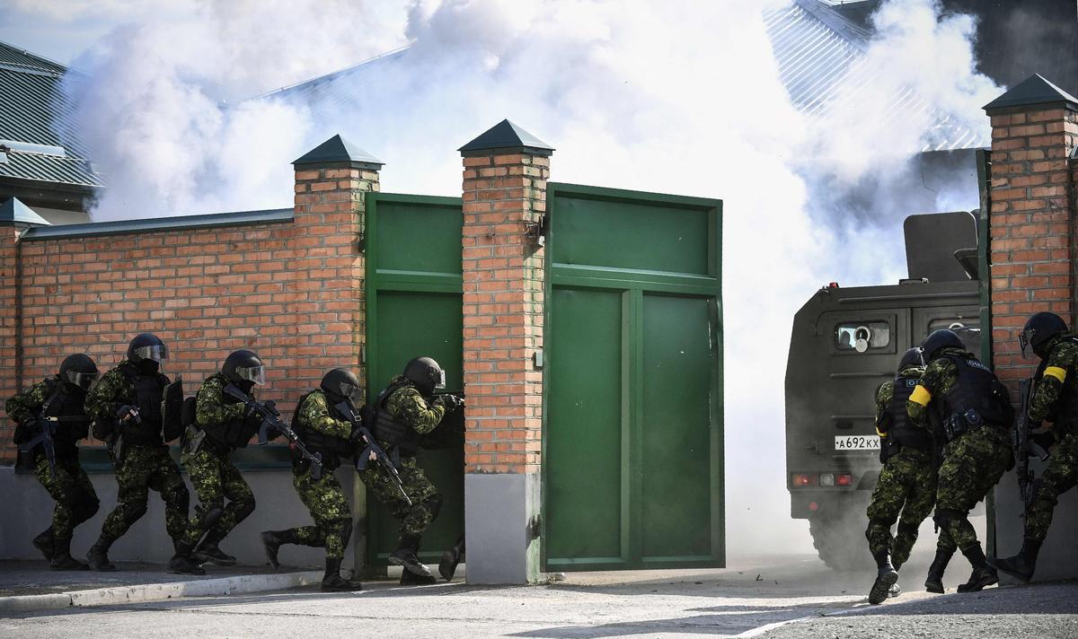 Тренировка чеченского спецназа в университете, 2019 год