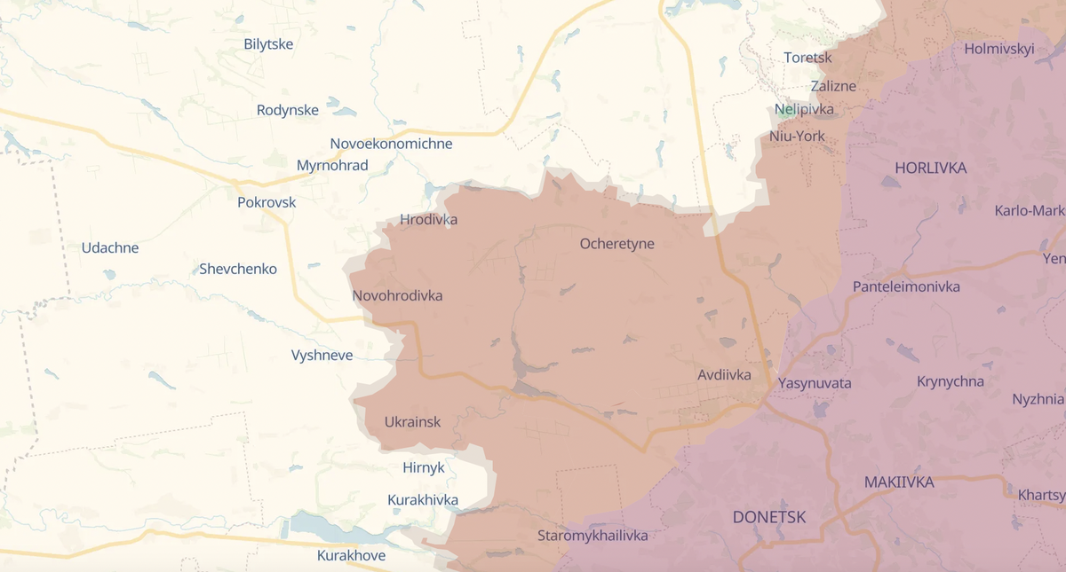 Наступление российской армии в Донецкой области