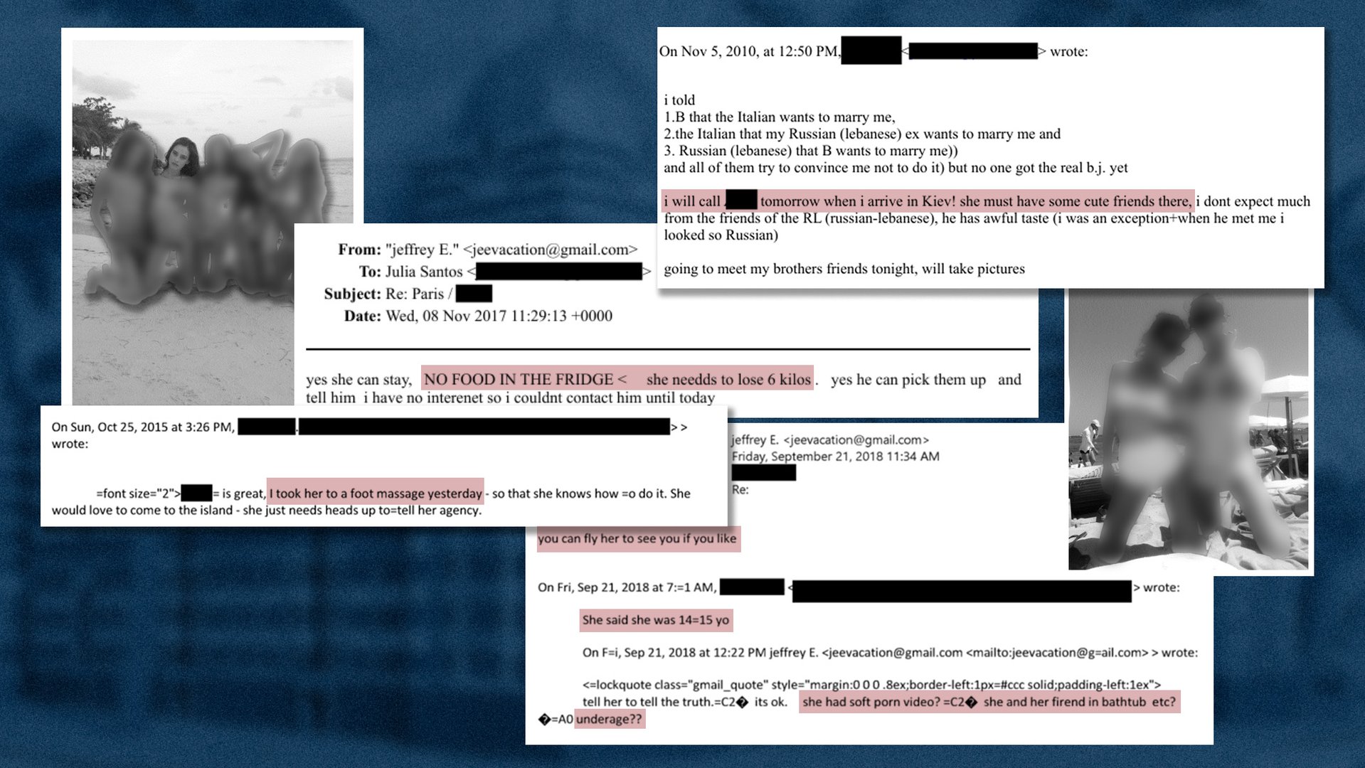 Pozhidaeva organized photo shoots on Epstein’s island with victims of sex trafficking