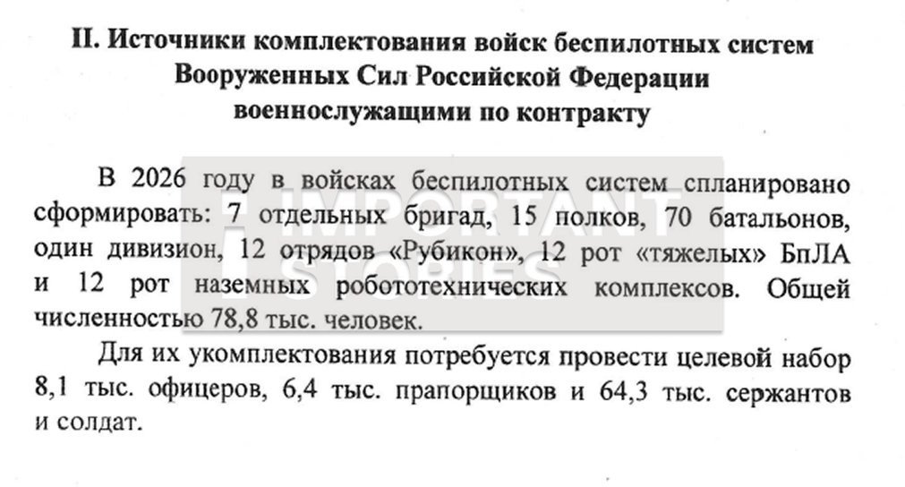 A document outlining plans for recruitment into new military units has been made publicly available