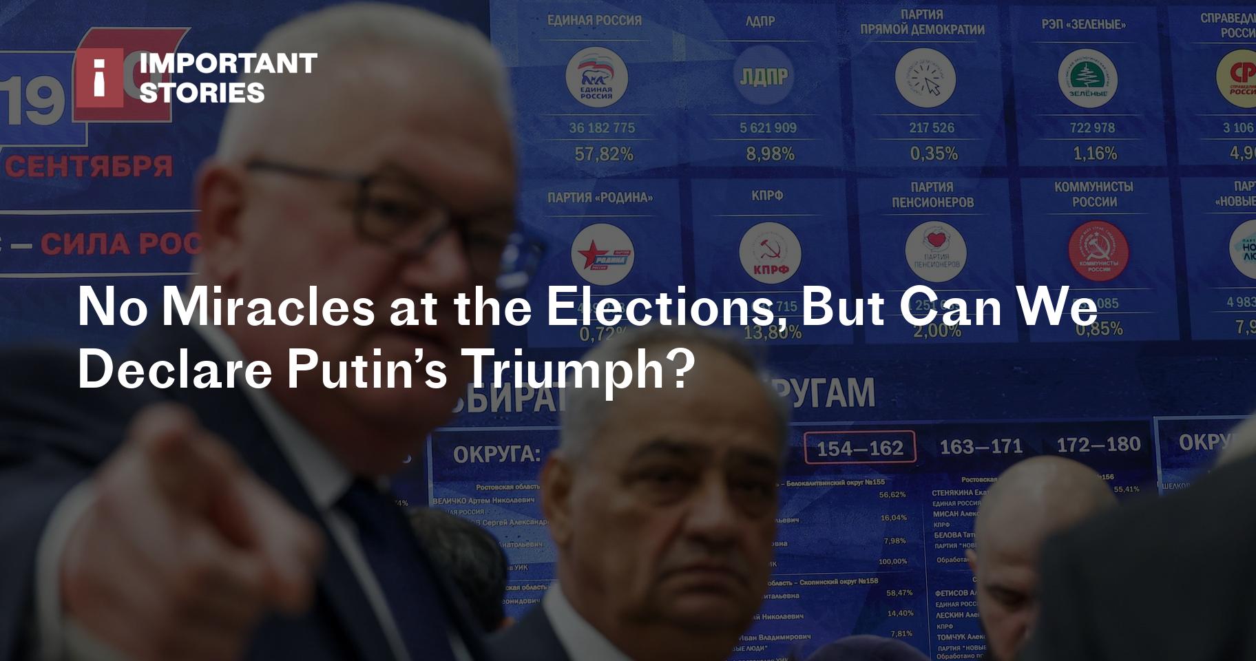 Keine Wunder bei den Wahlen, aber können wir Putins Triumph verkünden?